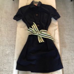 Lily Pulitzer navy button down shirt dress